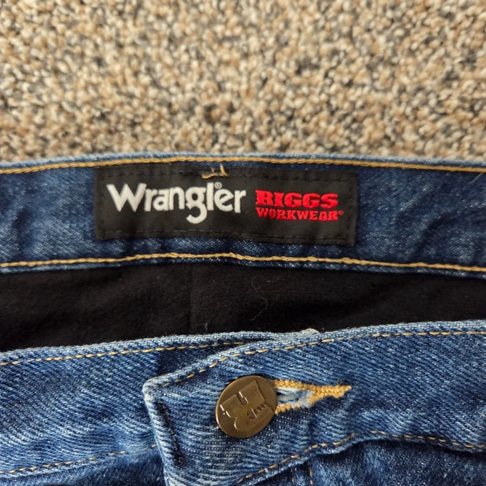 Wrangler‎ Riggs Workwear Mens Thinsulate Lined Jeans 38x30 Blue Denim 103W055TH
